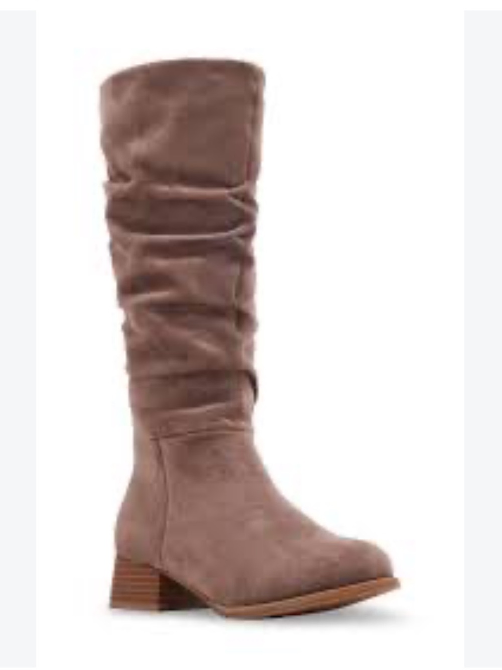 Girls Taupe Suede Mid-Calf Boots - Elegant Everyday Style